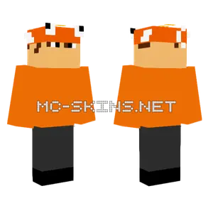 Orange And Black Outfit Minecraft skin
