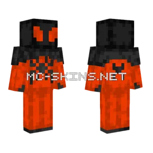 Orange and Black Spiderman Minecraft skin