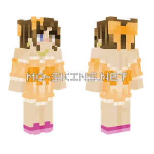 Orange Bikini Girl Minecraft skin