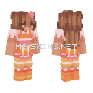 Orange Blossom Girl Minecraft skin
