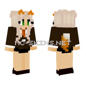 Orange Cat Girl Minecraft skin