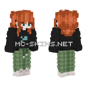 Orange Cat Girl Minecraft skin
