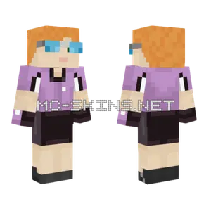 Orange Cat Girl Minecraft skin