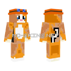 Orange Cat Hat Minecraft skin