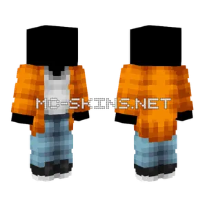 Orange Coat White T Jeans Minecraft skin
