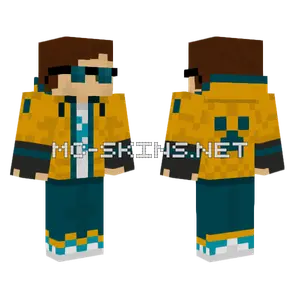 Orange Cool Guy Minecraft skin