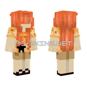 Orange Flame Warrior Minecraft skin