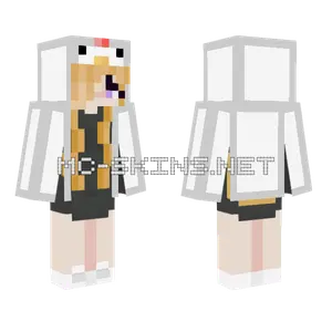 Orange Fox Girl Minecraft skin