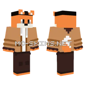 Orange Fox No Glasses Minecraft skin