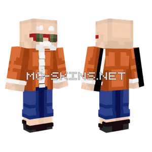 Orange Gi Fighter Minecraft skin