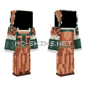 Orange Green Tudor Dress Minecraft skin