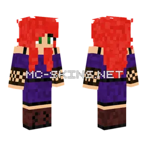 Orange Haired Girl Minecraft skin