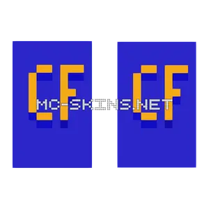 Orange OptiFine On Blue cape, outside and lining