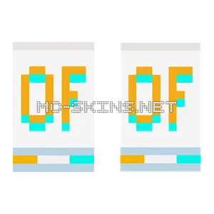 Orange OptiFine On White cape, outside and lining