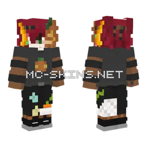 Orange Pumpkin Boy Minecraft skin