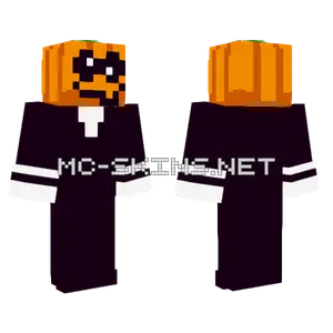 Orange Pumpkin Head Minecraft skin