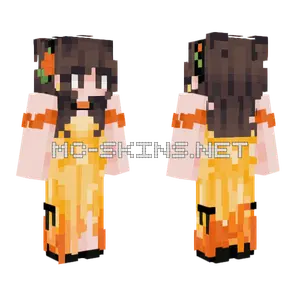 Orange Pumpkin Hoodie Girl