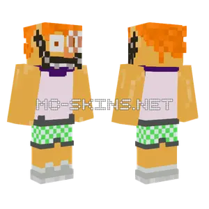 Orange Robot Character Minecraft skin