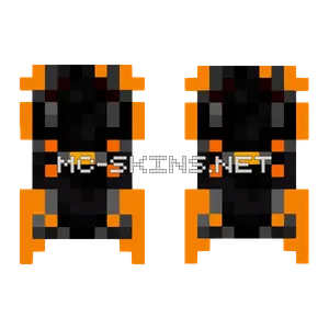 Orange Studded Sentinel cape, outside and lining