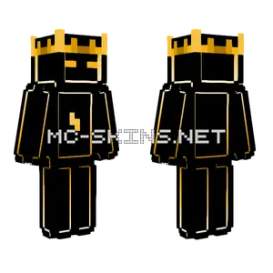 Orange Underglow Crown Minecraft skin