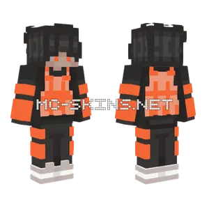 Orange Vest Outfit Minecraft skin