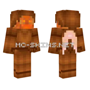 Orange Vex Steve Minecraft skin