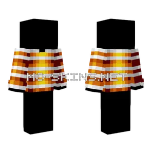Orange Yellow Flame Stripes Minecraft skin