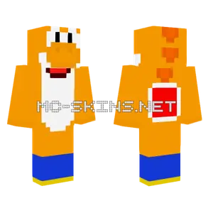 Orange Yoshi Minecraft skin