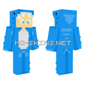 Orestis Blue Shark Minecraft skin