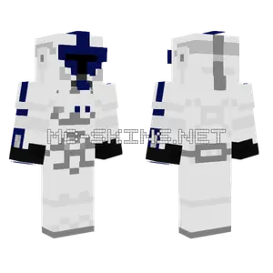 P1 Clone Trooper Lieutenant Navy Blue Minecraft skin