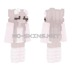 Pale Pink Bunny Girl Minecraft skin