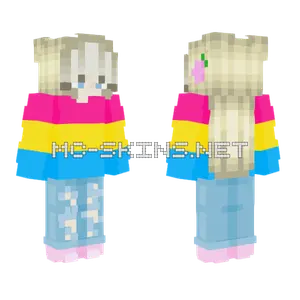 Pan Flag Metaverse Girl Minecraft skin