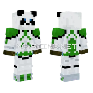 Panda Clone Trooper Green Minecraft skin
