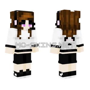 Panda Gamer Girl Minecraft skin