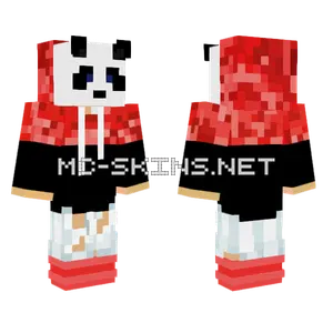 Panda Hoodie Minecraft skin