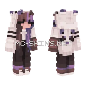 Panda Hoodie Girl Minecraft skin