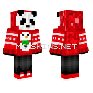 Panda Navidad Minecraft skin