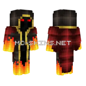 Papaplatte Fire Skin Minecraft skin