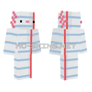 Paper Axolotl Minecraft skin