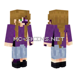 Partial Enderman Girl Minecraft skin