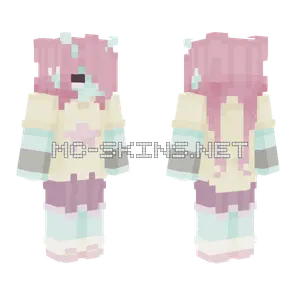 Pastel Alien Girl Minecraft skin