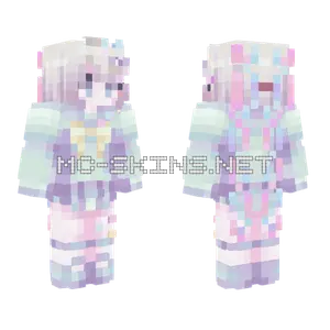 Pastel Bunny Girl Minecraft skin