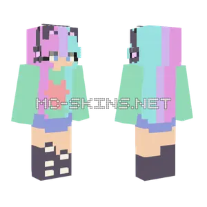 Pastel Gamer Girl Minecraft skin