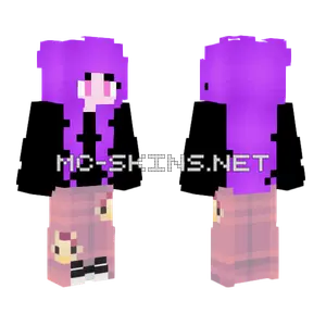 Pastel Girl Black Sweater Hello Kitty Pants Minecraft skin