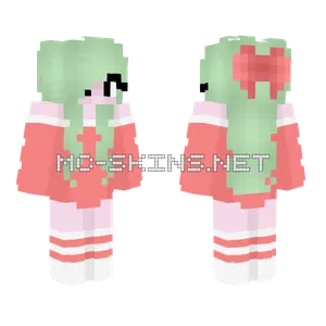 Pastel Girl Christmas Theme Minecraft skin