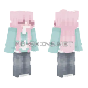 Pastel Goth Girl Minecraft skin