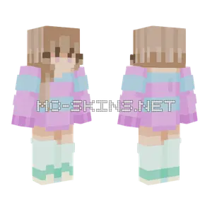 Pastel Life Girl Minecraft skin