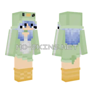 Pastel Penguin Girl Minecraft skin