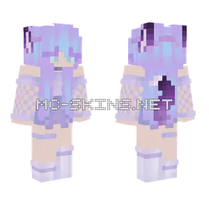 Pastel Wolf Girl Minecraft skin