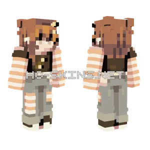Patchwork Cat Girl Minecraft skin